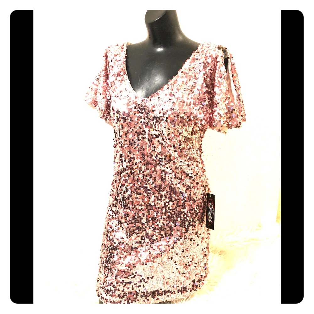 PINK Sequin Dress NEW!